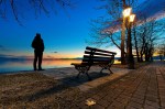 bench-sunset-blue-sky-river-sea-nikos-koutoulas